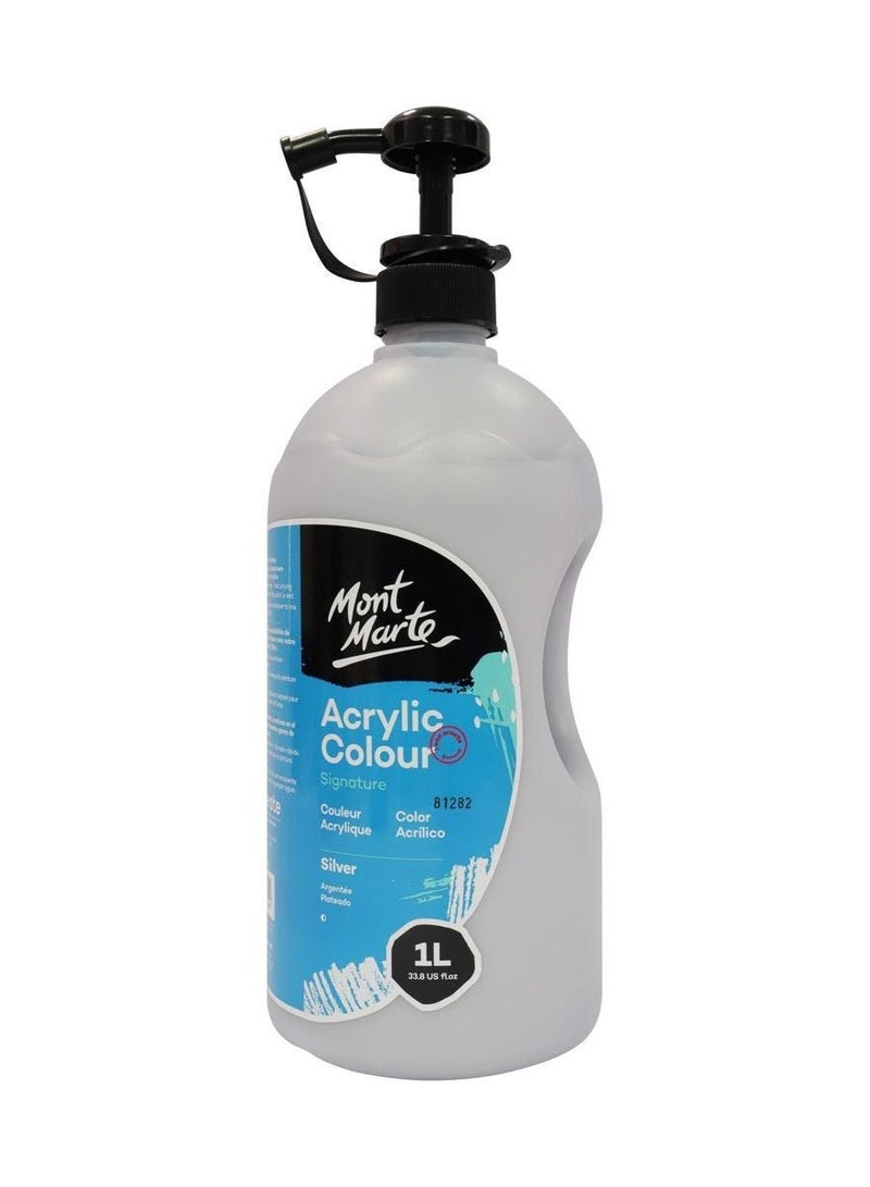 ألوان أكريليك فضي 1 لتر