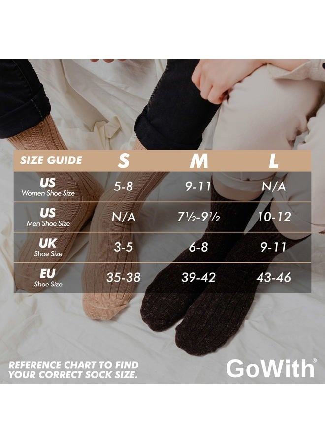 Gowith 2 Pairs Alpaca Wool Socks for Men and Women, Thermal Warm Crew Merino Socks, Unisex Heated Winter Boot Socks, Model: 3095 - Image 3