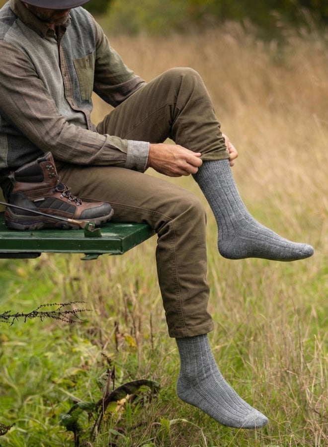 Gowith 2 Pairs Alpaca Wool Socks for Men and Women, Thermal Warm Crew Merino Socks, Unisex Heated Winter Boot Socks, Model: 3095 - Image 5