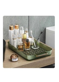 Excefore Double Layer Tea Tray Kitchen Tray, 2 Pcs Dish Drain Tray, Tableware Drying Tray, Household Draining Plate, Suitable for Entertaining,Eating, Water Drip Tray for Cup, Plate,Fruit, Bathroom (Green)  - Image 3