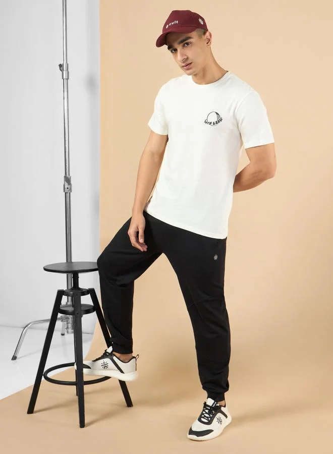 Cult Men Off White Sports League Graphic Print Short Sleeve T-Shirt