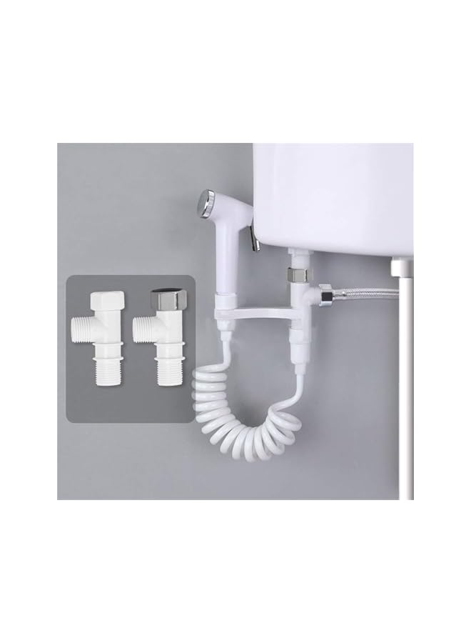 S-TOP Portable travel shattaf, Travel Shattaf Portable Bidet Sprayer Toilet Sprayer, Shatafa Set with Hose and Adaptors for Faucets, Easy to Install up to 1.5M extendable pipe - Image 2