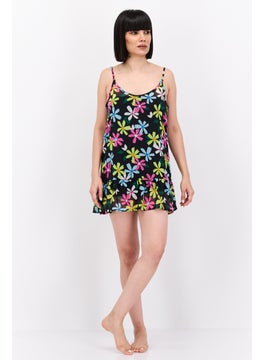 Hurley Women Floral Print Beachwear Dress, Black Combo  - Image 3