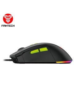 FANTECH Macro Programmable Gaming Mouse, 400-7200 DPI Adjustable, Lightweight, 13 RGB Lighting Effects, 7 Programmable Buttons, Ergonomic Design, 20 Million Click Lifespan, 60LPS Tracking Speed, 1.8m Braided Cable, Esports Gaming Mouse for PC and Mac, Black  - Image 4