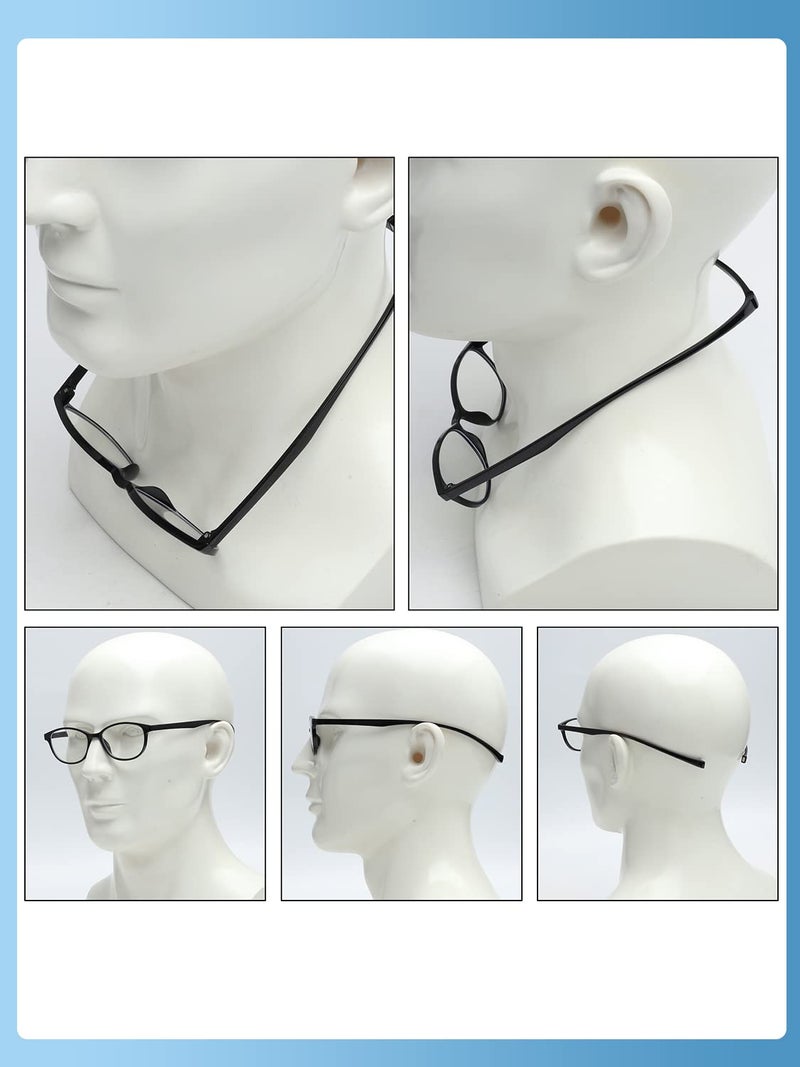 JM 2 Pack Magnetic Reading Glasses for Men Women, Hang Neck Blue Light Blocking Computer Readers Black & Tortoise +1.0 - Image 5