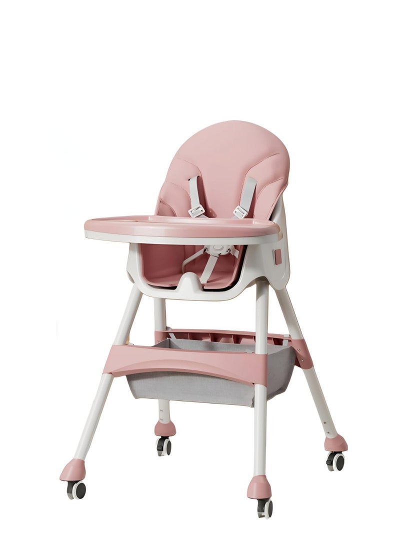 molody Adjustable Convertible Baby High Chair – 2-in-1 Portable Feeding Chair for Babies and Toddlers (6 Months to 4 Years) with Removable Tray, Safe 5-Point Harness, Foldable & Space-Saving Design – Easy-to-Clean and Height-Adjustable  - Image 2