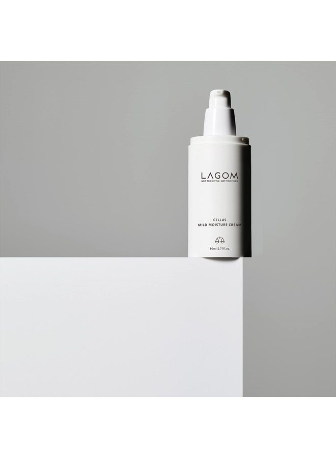LAGOM Cellus Mild Moisture Cream Natural Moisturizer with Shea Butter Urea Lavender Zero-Irritation Fragrance-Free Refreshing Herbal Face Lotion for Sensitive Dry Oily Facial Skin 80ml 2.71oz - Image 2