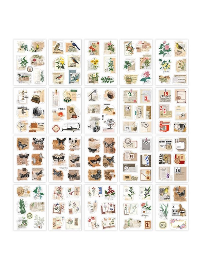 Excefore Vintage Pattern Paper, Scrapbooking Paper, Scrapbooking Journaling Junk Journals Botanical Ephemera Supplies for Card Making Art and Craft Collage Gift Wrapping - Image 1