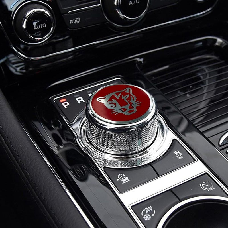 MAXDOOL Gear Shift Knob Cover Decoration Trim Sticker for Jaguar XF XE XJ F-Pace (Red) - Image 5