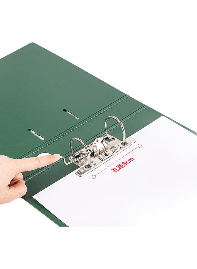 Tianse Thick Loose-Leaf File Folder, 3-Inch Quick-Release Binder, Two-Hole Loose-Leaf Folder, Large Capacity Strong Clip For Document Insertion, Office Supplies, Ts-11004, Dark Green - Image 1