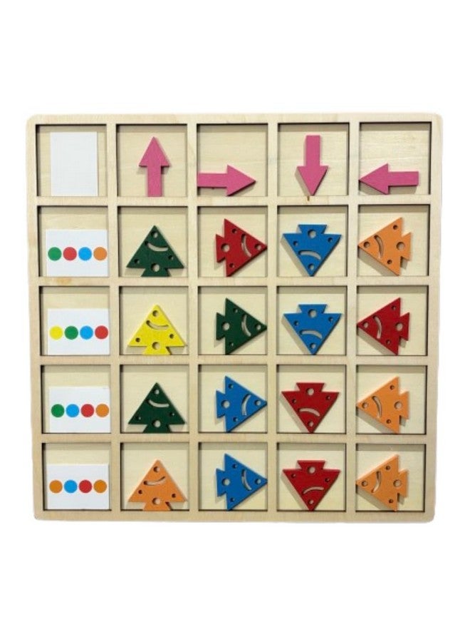 أحجية التوجيه المعرفي | أحجيات مونتيسوري الخشبية للأطفال | لعبة تعليمية للأطفال من سن ٣ سنوات فما فوق (النمط ١) - Image 1