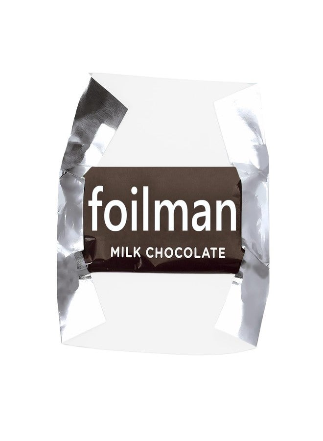 FOILMAN Foil Wrapper - Pack of 100 Candy Bar Wrappers with Thick Paper Backing - Folds and Wraps Well - Best for Wrapping 1.55Oz Candies/Chocolate Bars/Gifts - Size 6 x 7.5-inch (Silver - Image 1