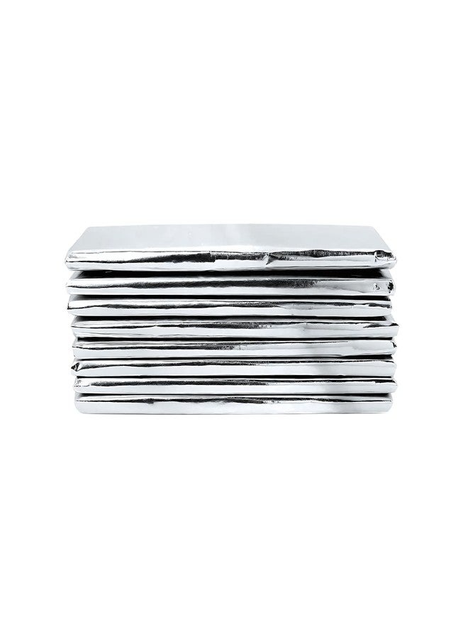 FOILMAN Foil Wrapper - Pack of 100 Candy Bar Wrappers with Thick Paper Backing - Folds and Wraps Well - Best for Wrapping 1.55Oz Candies/Chocolate Bars/Gifts - Size 6 x 7.5-inch (Silver - Image 2