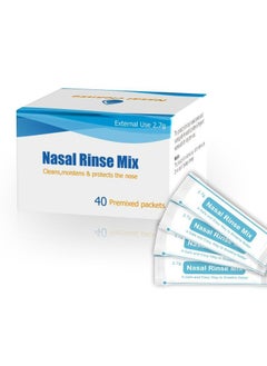 Joyelink 40 Pre-Mixed Saline Packets Sinus Rinse for Neti Pots and Nasal Irrigation Systems, Salt Packets Effective Sinus Rinse for Allergies & Congestion  - Image 1