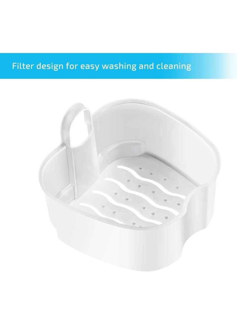 Denture Case, Denture Bath Box Case Dental Orthodontic Retainer, False Teeth Storage Case Box with Strainer (Sky-blue) - Image 2