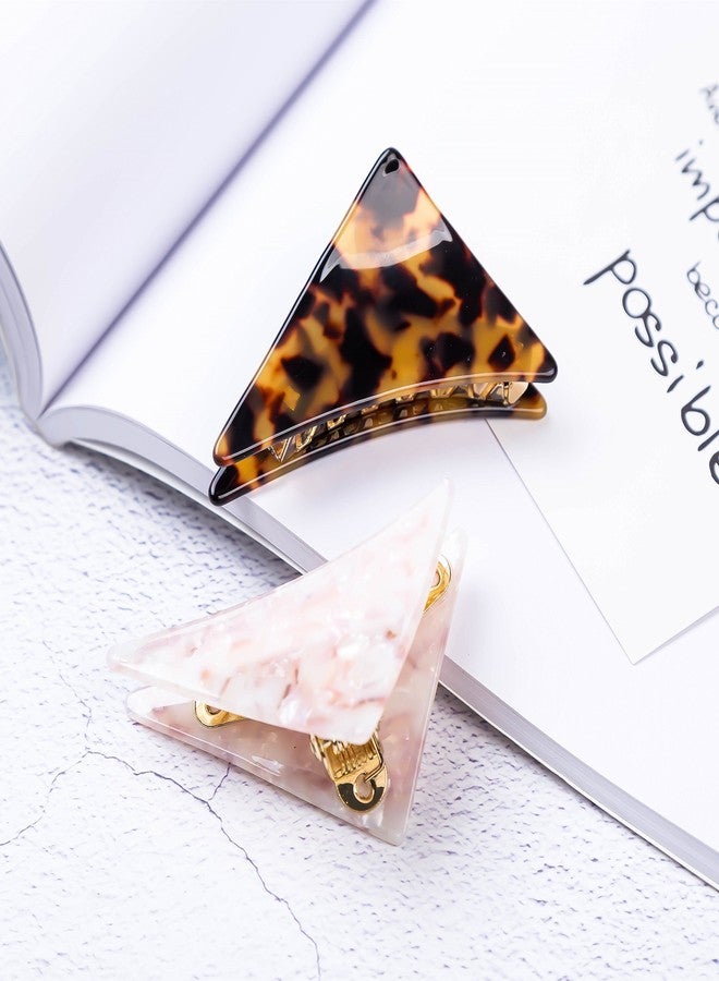 Prettyou Handmade Celluloid French Design Elegant Triangle Alligator Luxury Fashion Accessories Hair Clip Claw for Women (B) - Image 3