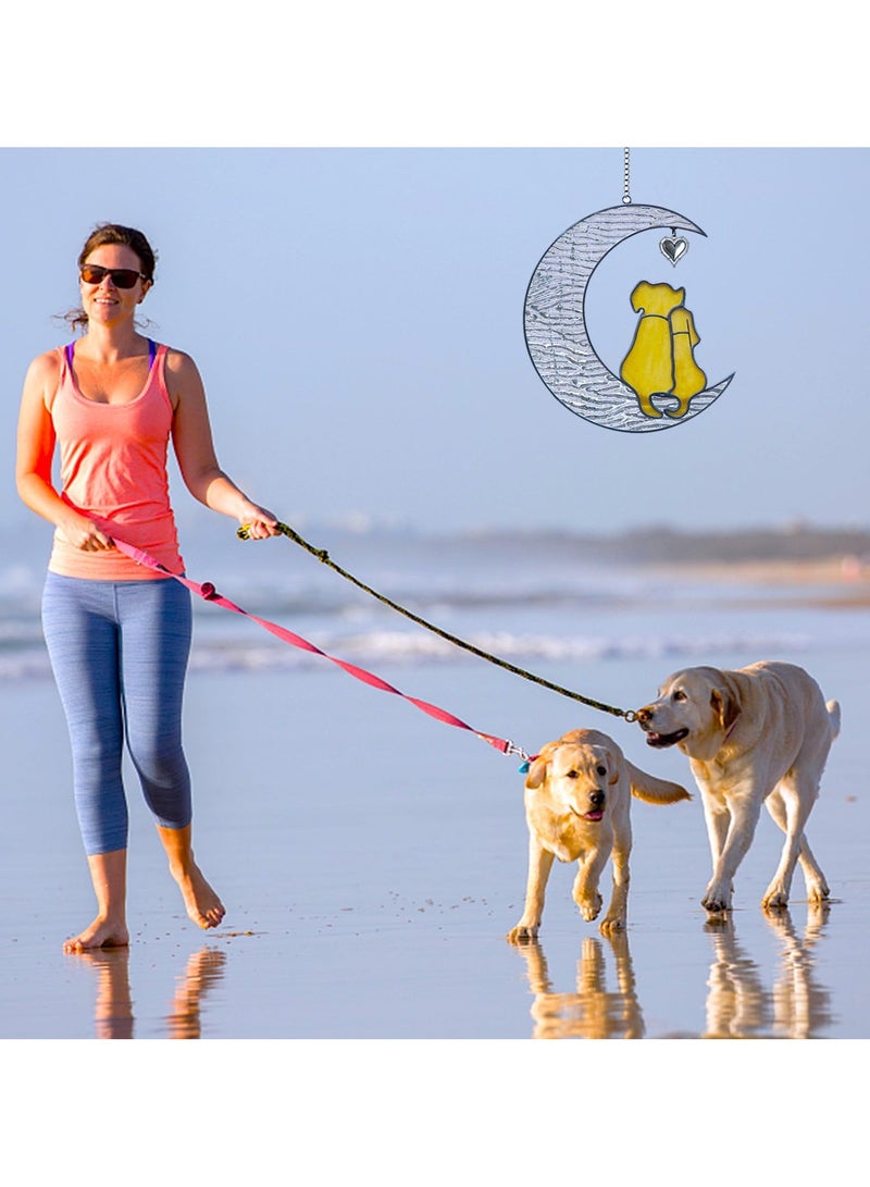 SYOSI Dog Memorial Gifts for Loss of Dog, Sun Catchers Stained Glass Window Hangings Indoor, for Pet Loss Gifts, Pet Sympathy Gifts for Dogs, Pet Memorial Gifts - Image 5