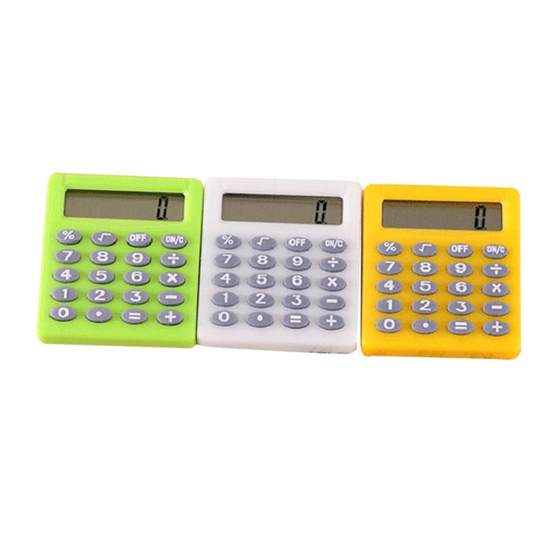 3 Pack Cute Portable Electronic Calculator Random Color For High School Students - Image 2
