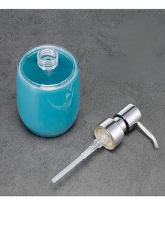 Happy Home Acrylic Soap Dispenser Durable Lotion Pump Refillable for Kitchen or Bathroom 350Ml-(Blue)  - Image 4