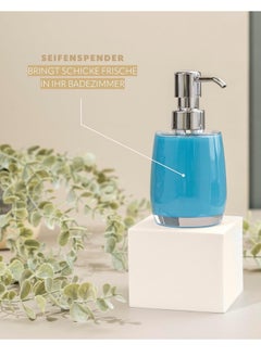 Happy Home Acrylic Soap Dispenser Durable Lotion Pump Refillable for Kitchen or Bathroom 350Ml-(Blue)  - Image 3