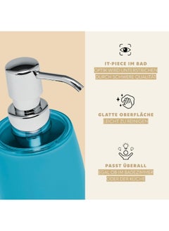 Happy Home Acrylic Soap Dispenser Durable Lotion Pump Refillable for Kitchen or Bathroom 350Ml-(Blue)  - Image 5