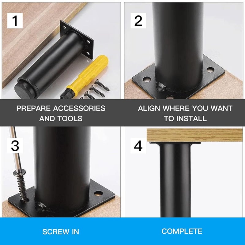 Ventuos New Town Furniture Legs Furniture Foot 8 inch Adjustable Feet Home DIY Projects Sofa Leg 4pcs 8 - Image 4