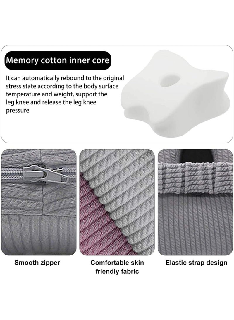 TYCOM Memory Foam Knee Pillow for Side Sleepers Orthopedic Knee and Leg Cooling Pillow Adaptive Bed Assistance Product Leg Pillow for Sleeping Lower Back and Hip Pain Light Grey. - Image 5