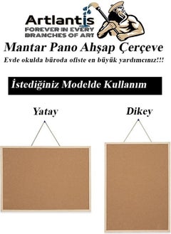 Artlantis Cork Board Wooden Frame 40X60 cm 1 Piece Map Nail Gift Wall Mounted Cork Frame At Home School Office Office  - Image 4