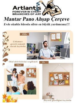 Artlantis Cork Board Wooden Frame 40X60 cm 1 Piece Map Nail Gift Wall Mounted Cork Frame At Home School Office Office  - Image 5
