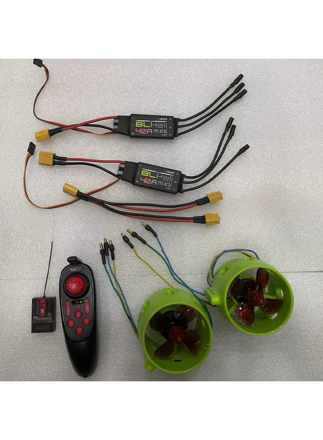 12-24V Ship Model Nest Boat Pull Net Boat Rescue Boat Underwater Propeller Underwater Robot Propeller Kit-Color:Thruster Ordinary Electric Regulating Set Assembly  - Image 1