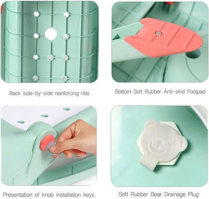 اس ام ار كيدز كرسي استحمام وتدريب للأطفال متعدد الوظائف – قابل للطي، مزود بتصريف ذكي، يتحمل حتى 70 كجم - Image 5