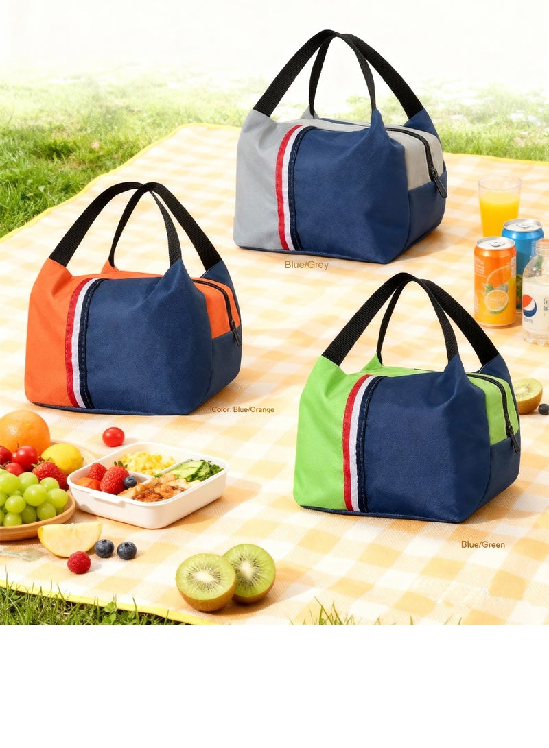 DB Innov. Lunch Bag, Insulated Lunch Bag for Kids Adult Women Men, Reusable Size M 27*20*17CM Capacity Lunch Tote Bags, Leakproof Food Lunch Containers, Thermal Cooler Bag for Work Travel Outdoor School Picnic, 2 colors. - Image 3