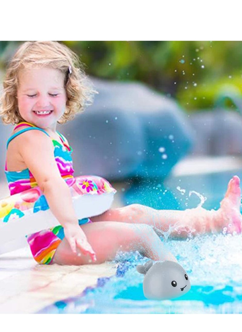 KASTWAVE - Baby Bath Toys, Light Up Bath Toys with LED Light, Sprinkler Bathtub Toys for Toddlers Infant Kids Boys Girls, Whale Spray Water Bath Toy, Bathtub Shower Pool Bathroom Toy for Baby - Image 1