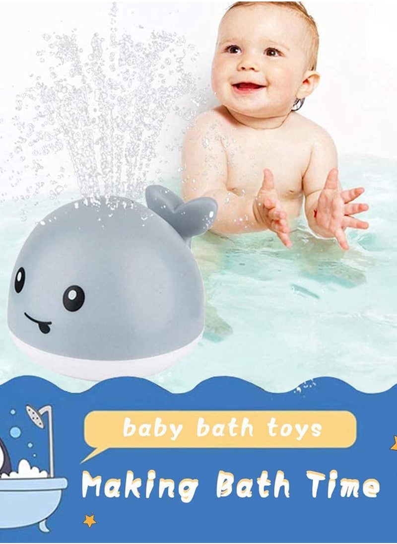 KASTWAVE - Baby Bath Toys, Light Up Bath Toys with LED Light, Sprinkler Bathtub Toys for Toddlers Infant Kids Boys Girls, Whale Spray Water Bath Toy, Bathtub Shower Pool Bathroom Toy for Baby - Image 1