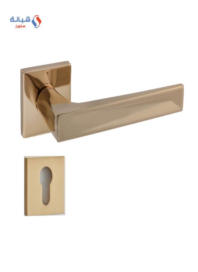 Doganlar Doganlar Verita Turkish Rosette Cylinder Door Handle Set – Gold  - Image 1