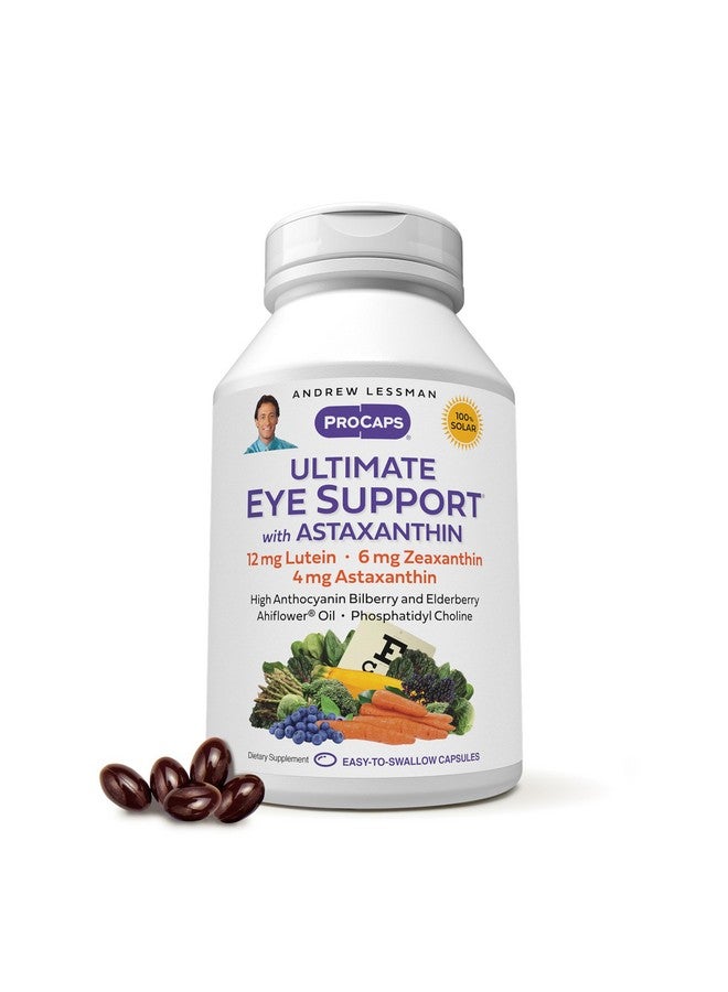 ANDREW LESSMAN Ultimate Eye Support with Astaxanthin 60 Softgels - 12mg Lutein, 6mg Zeaxanthin, 4mg Astaxanthin, Bilberry. Key Nutrients to Support Eye Health, Promote Healthy Vision. No Additives - Image 1