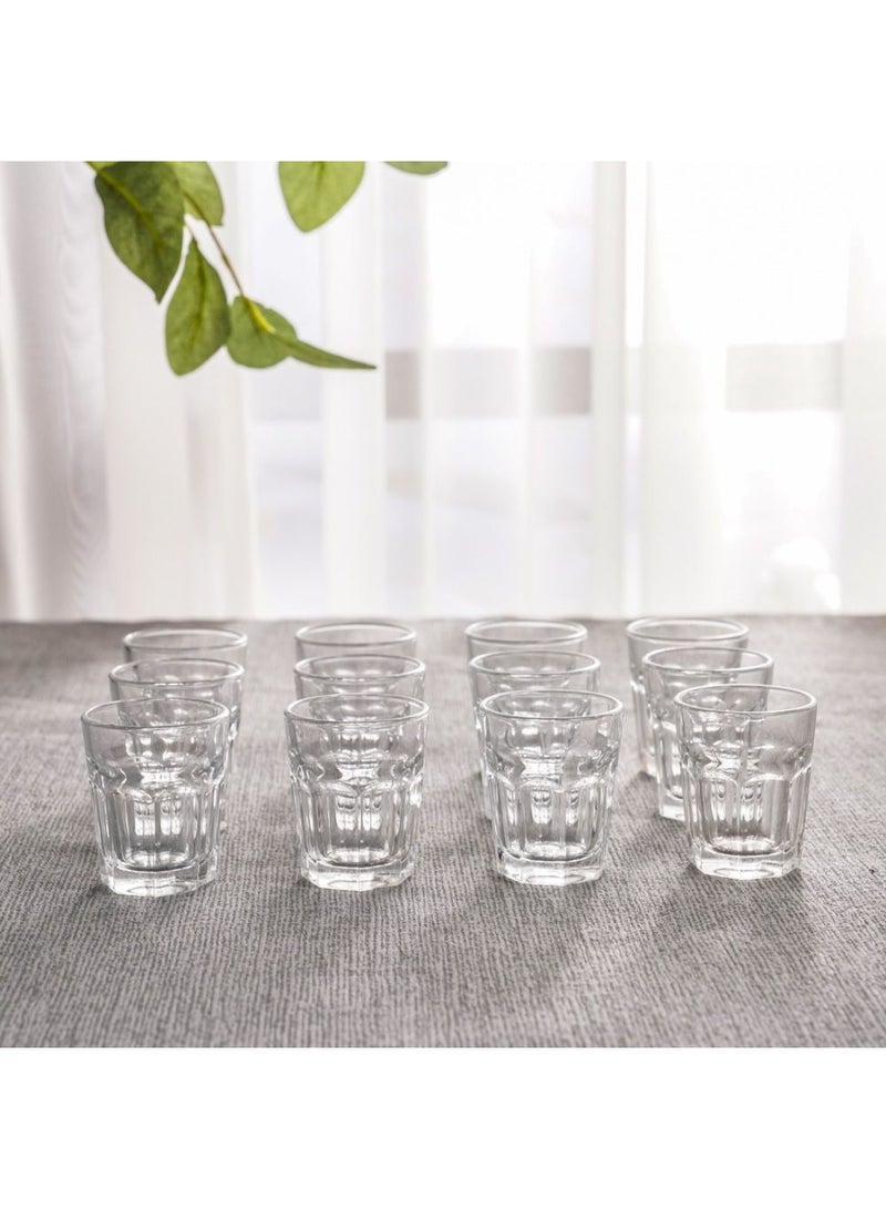 DANUBE HOME Minetta 12-Piece Shot Glass Set – Clear Durable Glasses for Tequila, Whiskey, Vodka & More | Perfect Barware for Home, Parties, and Gifts | Dishwasher Safe 45ml - Image 1