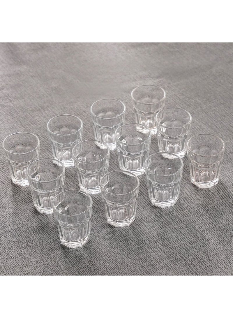DANUBE HOME Minetta 12-Piece Shot Glass Set – Clear Durable Glasses for Tequila, Whiskey, Vodka & More | Perfect Barware for Home, Parties, and Gifts | Dishwasher Safe 45ml - Image 2