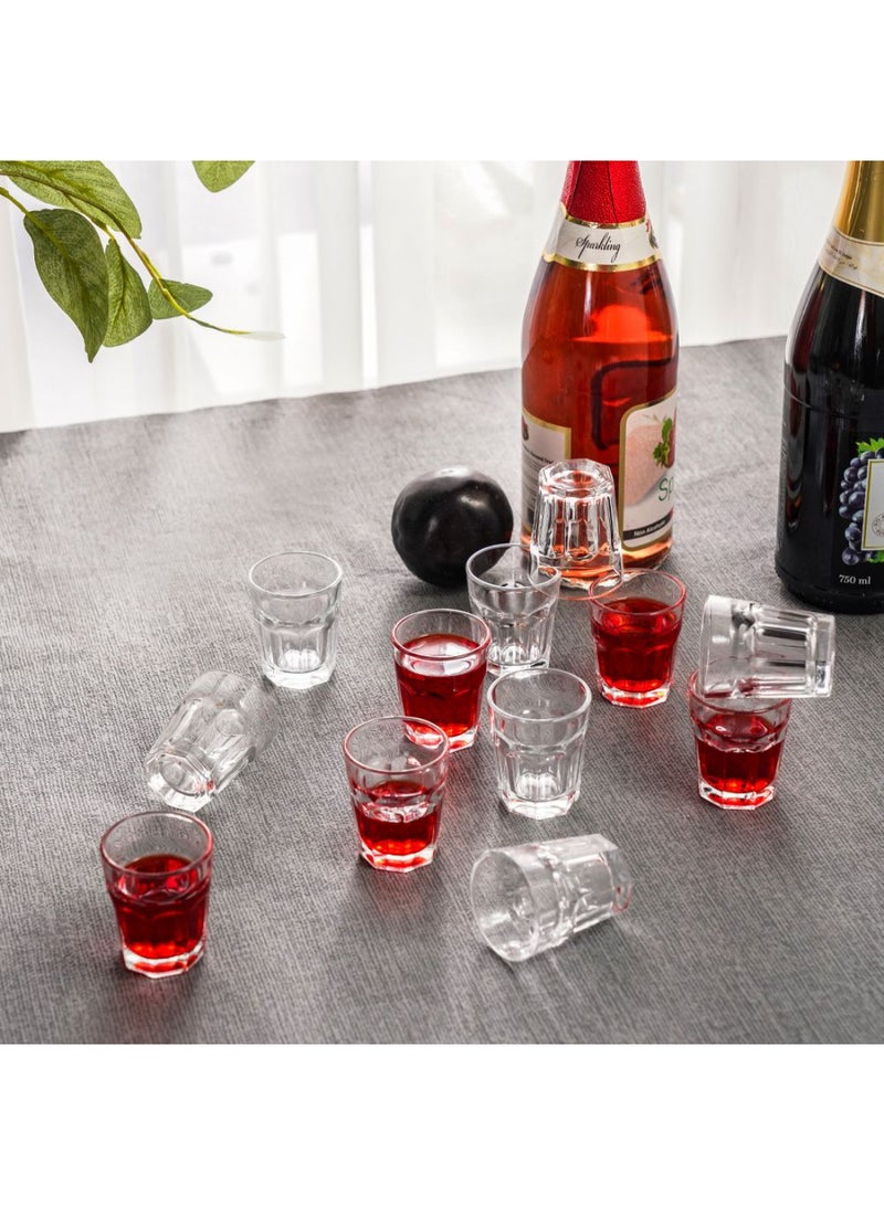 DANUBE HOME Minetta 12-Piece Shot Glass Set – Clear Durable Glasses for Tequila, Whiskey, Vodka & More | Perfect Barware for Home, Parties, and Gifts | Dishwasher Safe 45ml - Image 4