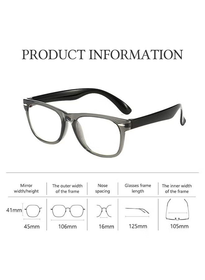 Realfrog Kids Blue Light Blocking Glasses, Anti Eyestrain Computer Glasses, Gaming Eyewear UV400 Protection with Light Weight TR90 Frame for Boys Girls and Children Age 3-12, Transparent Gray - Image 4