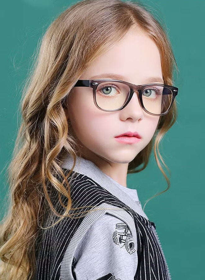 Realfrog Kids Blue Light Blocking Glasses, Anti Eyestrain Computer Glasses, Gaming Eyewear UV400 Protection with Light Weight TR90 Frame for Boys Girls and Children Age 3-12, Transparent Gray - Image 3