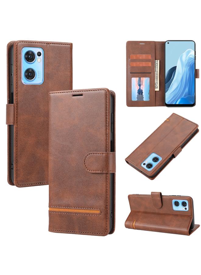 S-TOP Case For OPPO Reno7 SE Classic Wallet Flip Leather Phone Case - Image 1