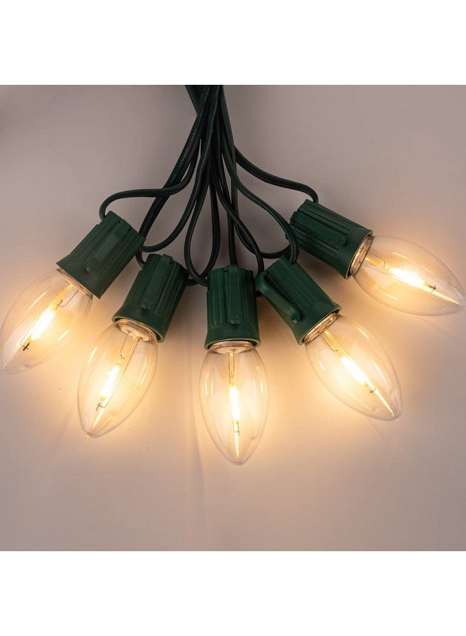 Brightown 25 Pack C9 LED Christmas Light Bulbs, Warm White Plastic C9 Shatterproof LED Bulbs Replacement for Christmas String Lights, E17 Intermediate Base,Commercial Dimmable Holiday Christmas Lights - Image 3