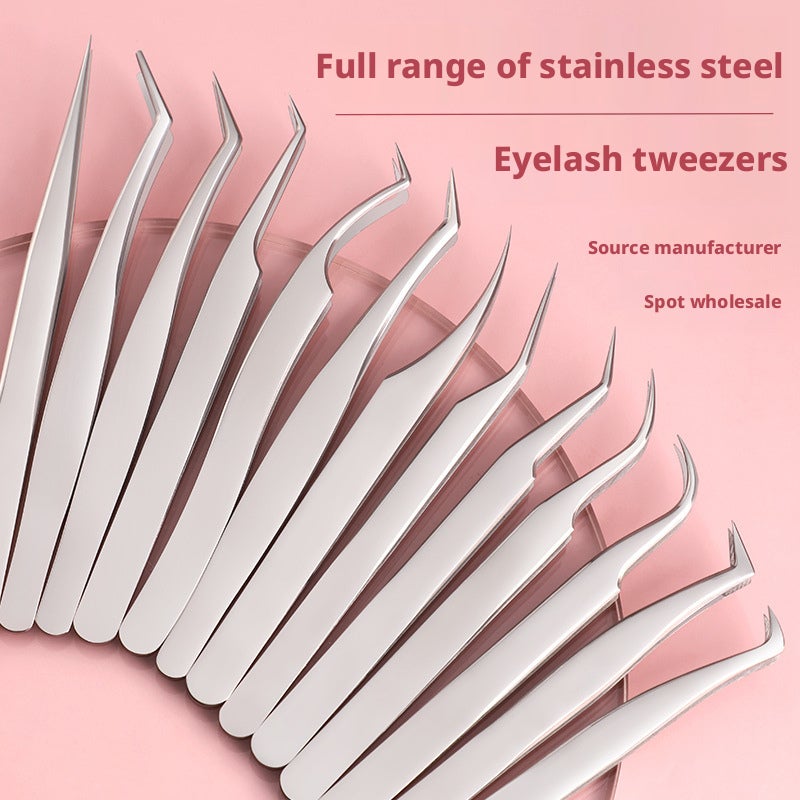 Eyelash Tweezers Set - Gold Feather Tweezers for Lash Extensions - Image 1