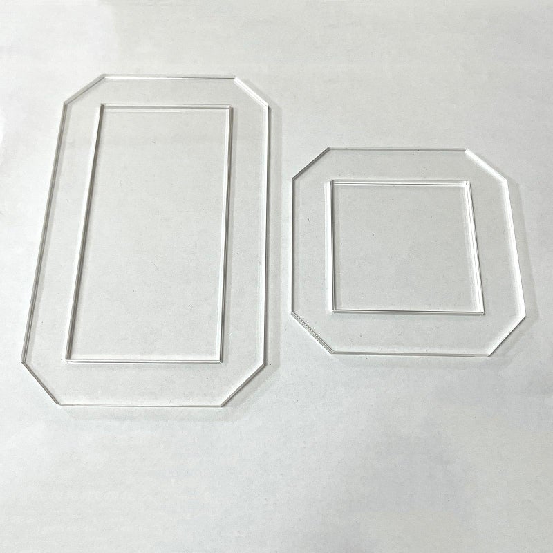 SPANSEE 2 Sets Quilting Templates Quilting Supplies Sewing Templates Quilting Rulers 5 x 25 Rectangle and 25 Square Quilting Templates for DIY Quilting Sewing Crafts