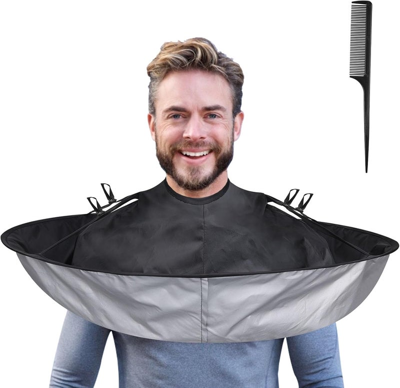 Lictin Hair Cloak Cape Black - Haircut Cape Umbrella Waterproof - Image 1