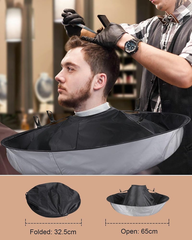 Lictin Hair Cloak Cape Black - Haircut Cape Umbrella Waterproof - Image 2