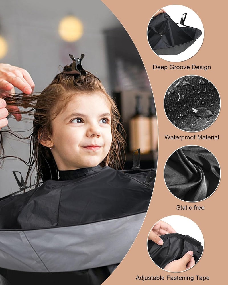 Lictin Hair Cloak Cape Black - Haircut Cape Umbrella Waterproof - Image 4