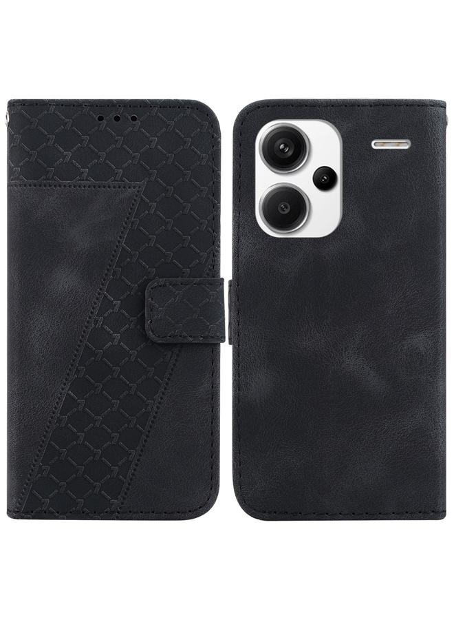 The Bros Case For Xiaomi Redmi Note 13 Pro+ 5G 7-shaped Embossed Leather Phone Case