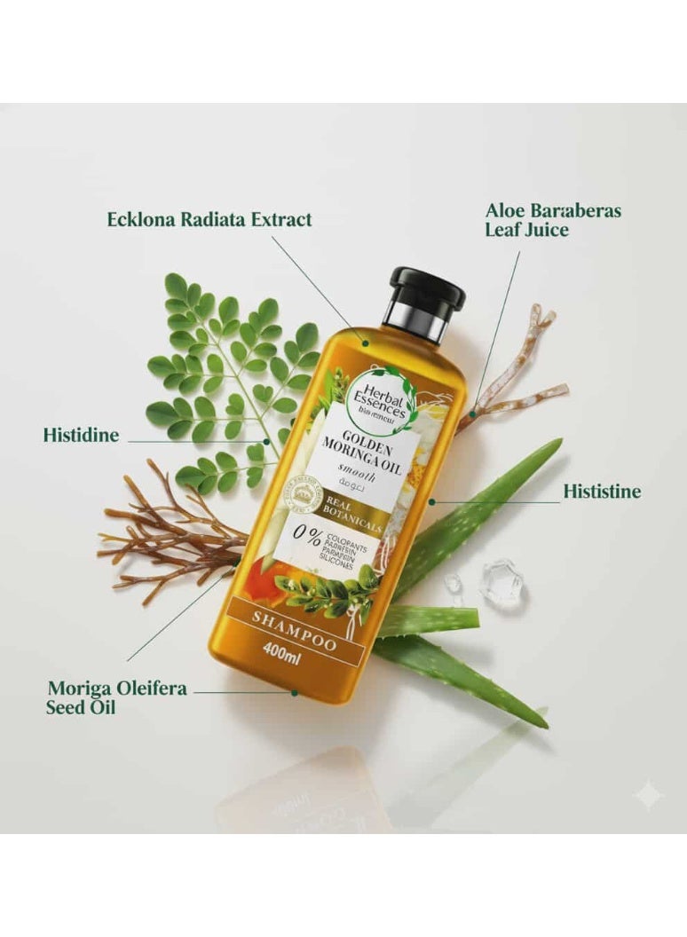 Herbal Essences bio:renew Golden Moringa Oil Smoothing Shampoo, 400ml - Image 1